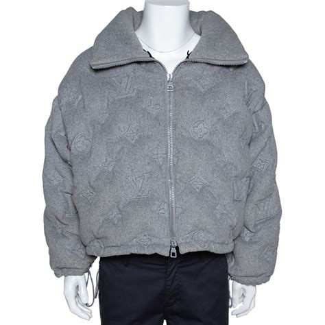 louis vuitton grey cashmere monogram boyhood puffer jacket|louis vuitton monogram puffer jacket.